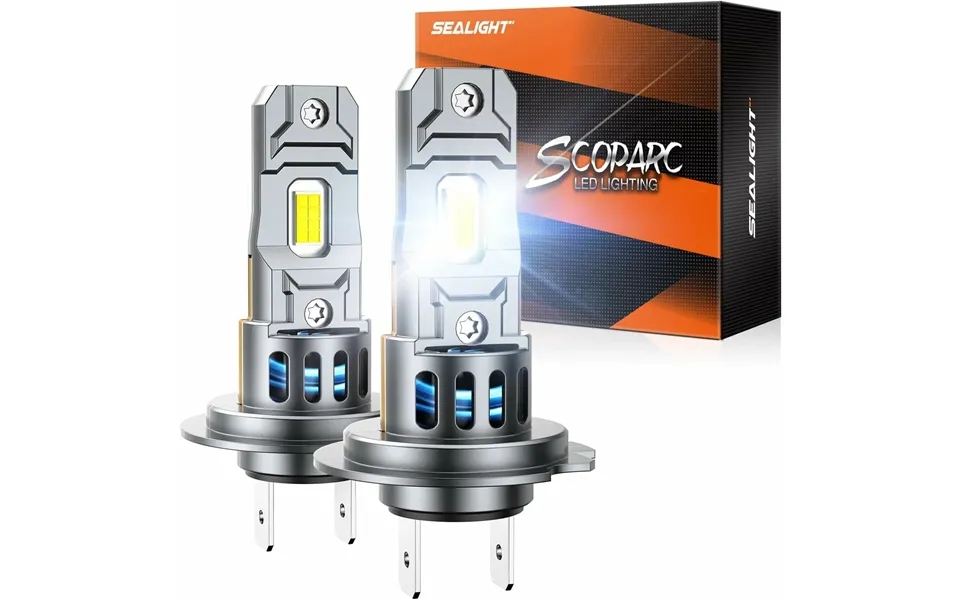 Sealight S2s-h7 Pair Car Front Led Headlight Car Headlamp Hi Low Beam Super Brightness Light Bulb 6500k Cool White