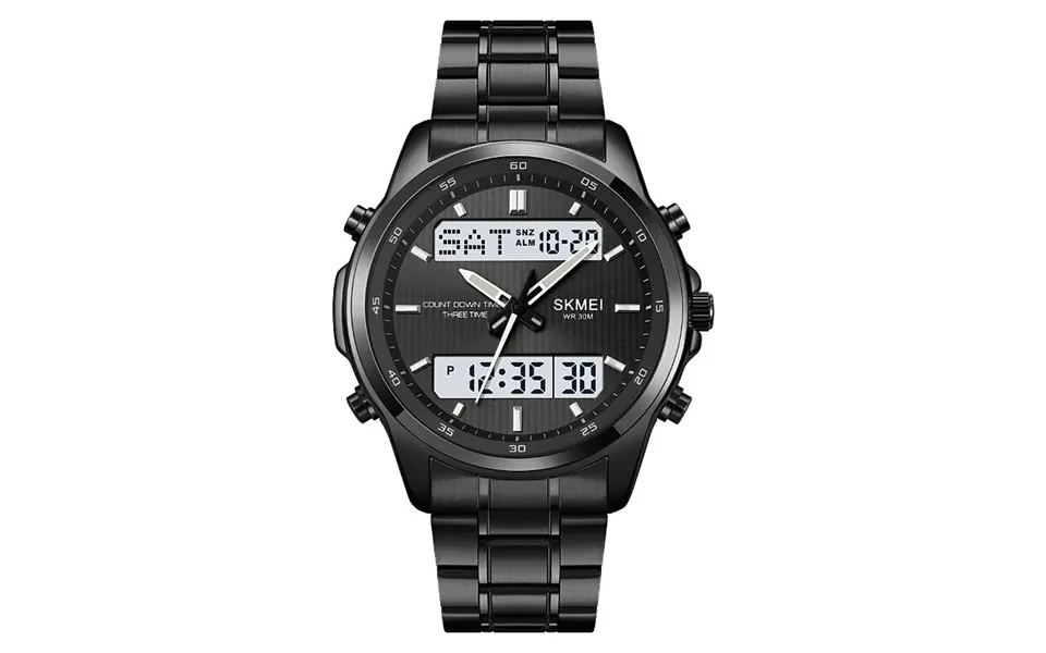 Skmei Men's Sports Digital Watches Double Display Chronograph Watch Waterproof Luminous Alarm Electronic Watch