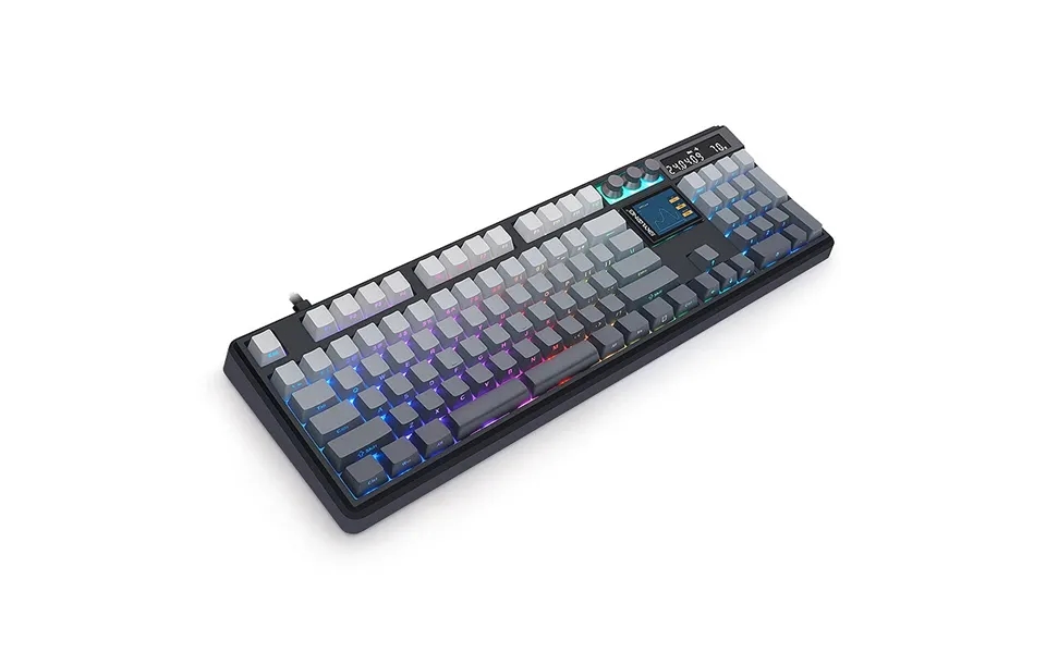 Skyloong Gk104 Pro Tri-mode Mechanical Keyboard With Dual Screen Display 3 Knobs Hot-swappable Rgb Gasket Structure Ktt