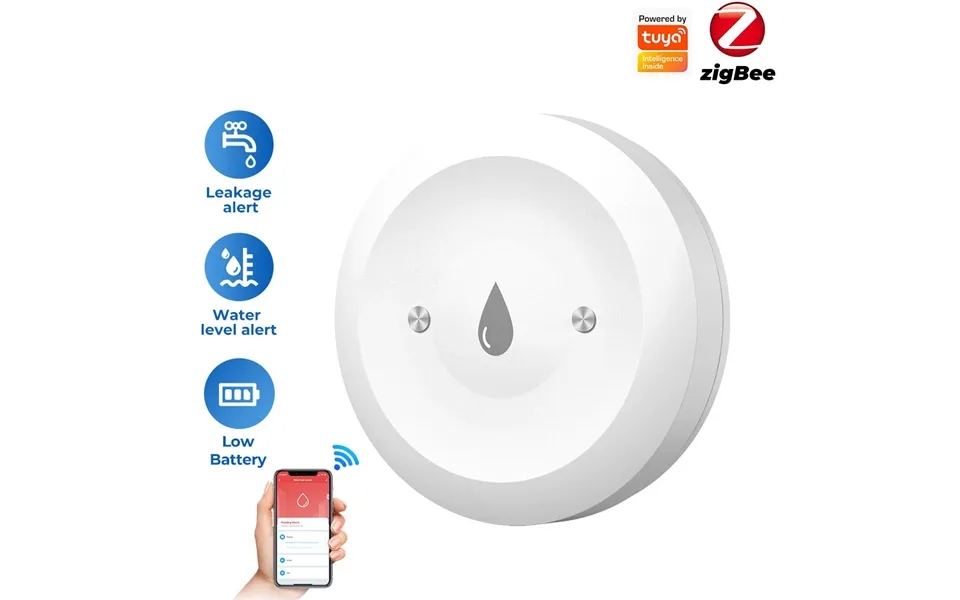 Smart Home Zigbe Water Immersion Sensor Water Leakage Sensor Alarm App Remote Monitoring Water Leak Detector Tuya