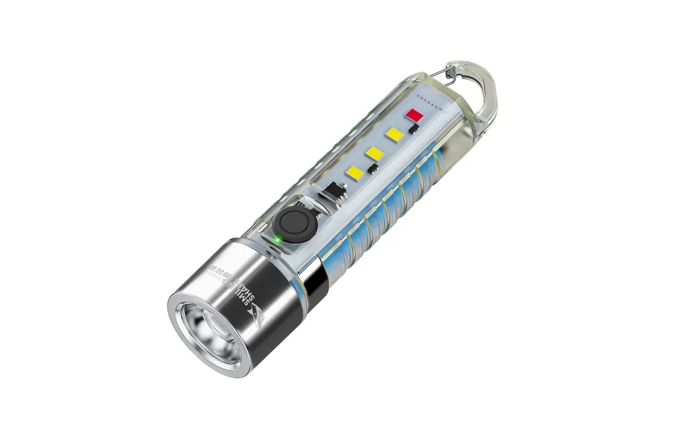 Smiling Shark Sd-1221 Mini Flashlight Led Rechargeable Torchlight - Portable Torch With High Luminous Multifunctional Ke