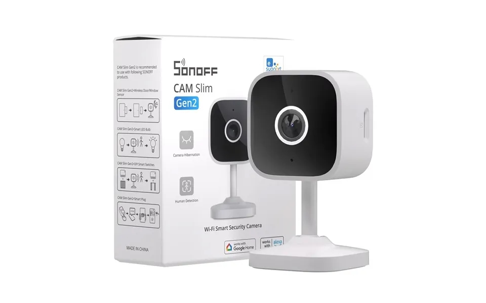 Sonoff Cam Slim Gen2 Wifi Smart Home Security Camera 1080p Hd Motion Detection Two-way Audio Night Vision Support Alexa