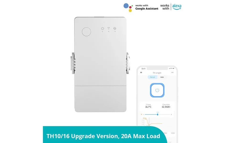 Sonoff Th Origin 16a 20a Wifi Smart Switch Temperature Humidity Monitoring Switch Smart Home Work With Ewelink Alexa Goo