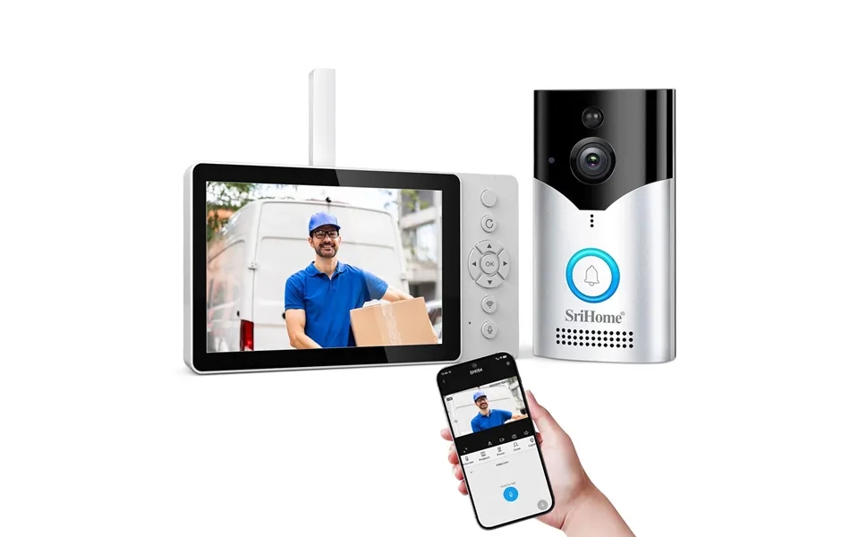 Srihome Sh054-dh002 4mp Hd Wifi Wireless Video Intercom System Doorbell Camera 120 Viewing Angle Pir Motion Sensor Infr