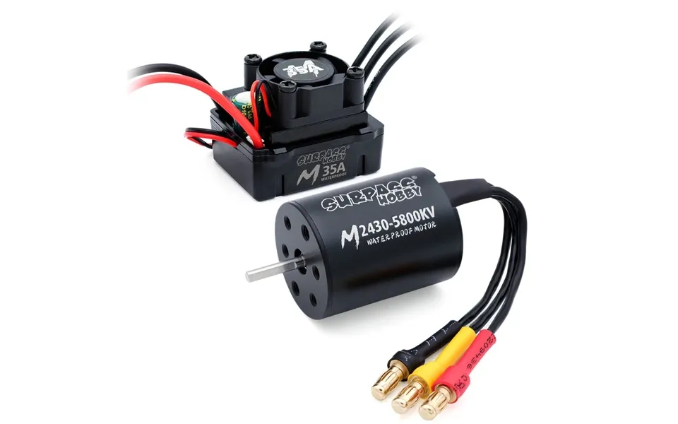 Surpass-hobby M2430 M2435 M2440 All-black Waterproof Brushless Motor M35a Waterproof Esc Motor And Esc For 1 18 Rc Car P