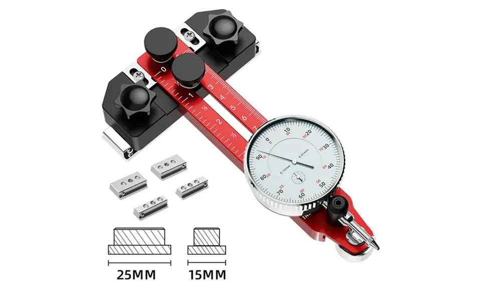 Table Saw Alignment Gauge Calibrator Dial Indicator Thin Rip Jig Aluminum Alloy High Precision Easy Setup Versatile Usag