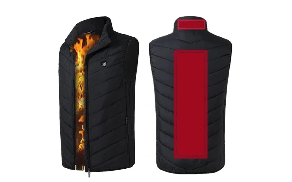 Tengoo Hv-02 Unisex 2 Places Heating Vest 3-gears Heated Jackets Usb Electric Thermal Clothing Winter Warm Vest Outdoor