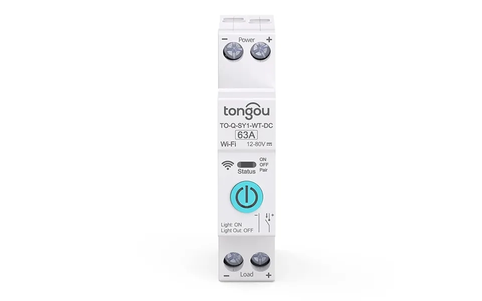 Tongou Tuya Dc Wifi Smart Circuit Breaker 1p 63a Din Rail For Smart Home Wireless Remote Control Switch Voice Control Wi