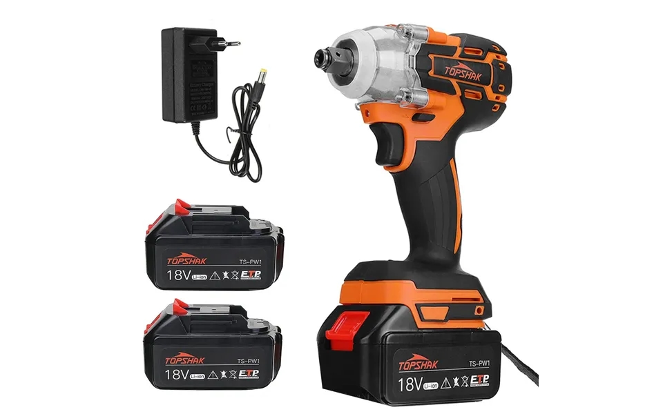 Topshak Ts-pw1a 380n.m Brushless Electric Impact Wrench Led Working Light Rechargeable Woodworking Maintenance Tool W B