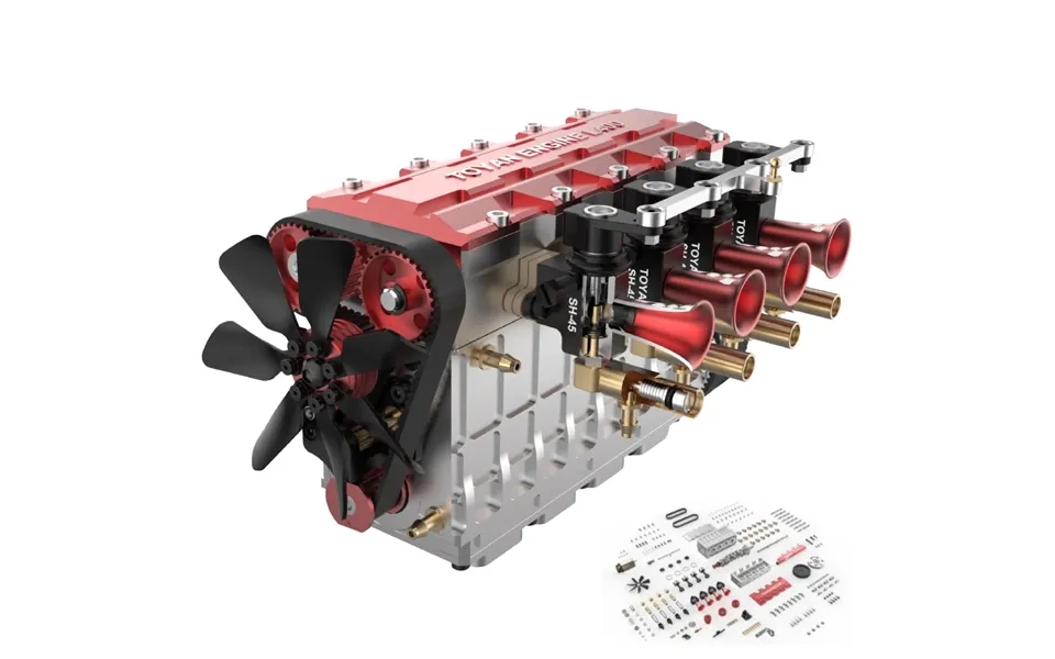 Toyan Fs-l400wc Diy Kit 14cc Inline 4 Cylinder Four Stroke Water Cooled Nitro Engine Model Assembly Rc Car Boat Ship Air