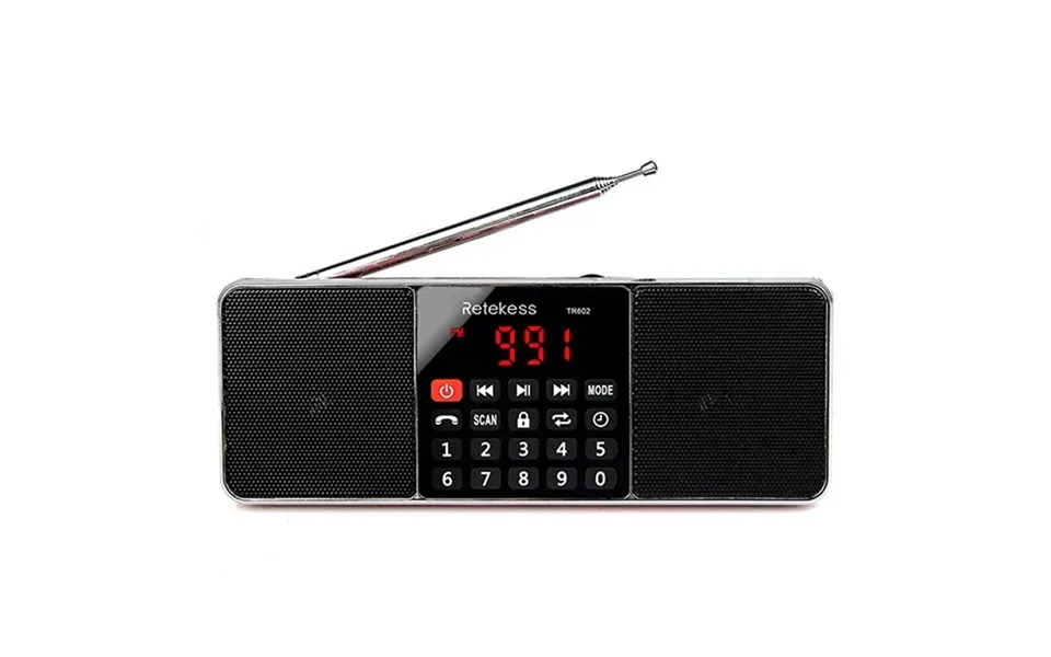 Tr602 Portable Radio Am Fm Receiver Bluetooth Speaker Mp3 Player Rechargeable Battery Aux Input Telescopic Antenna