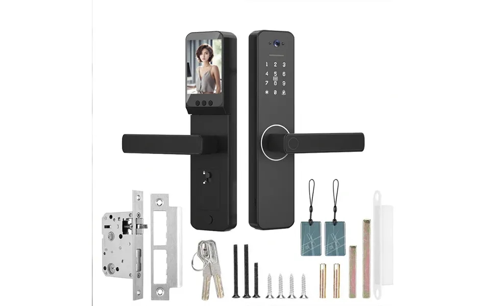 Wafu Tuya Wifi Smart Fingerprint Doorlock With Camera Password Key Ic Card App Unlock Electronic Home Door Lock Built-in