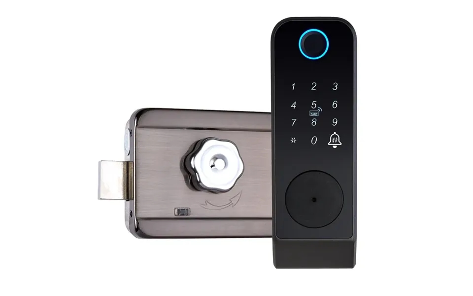 Wafu Wf-014 Tuya Smart Wifi Keyless Entry Door Lock Anti-theft Biometric Fingerprint Password Key App Remote Control Ele