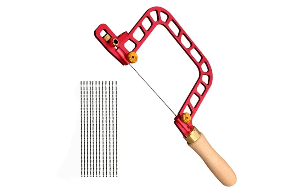 Woodworking Hand Saw Coping Saw Aluminum Alloy Frame Wooden Handle 337mm With Diamond Wire Versatile Cutting For Ceramic