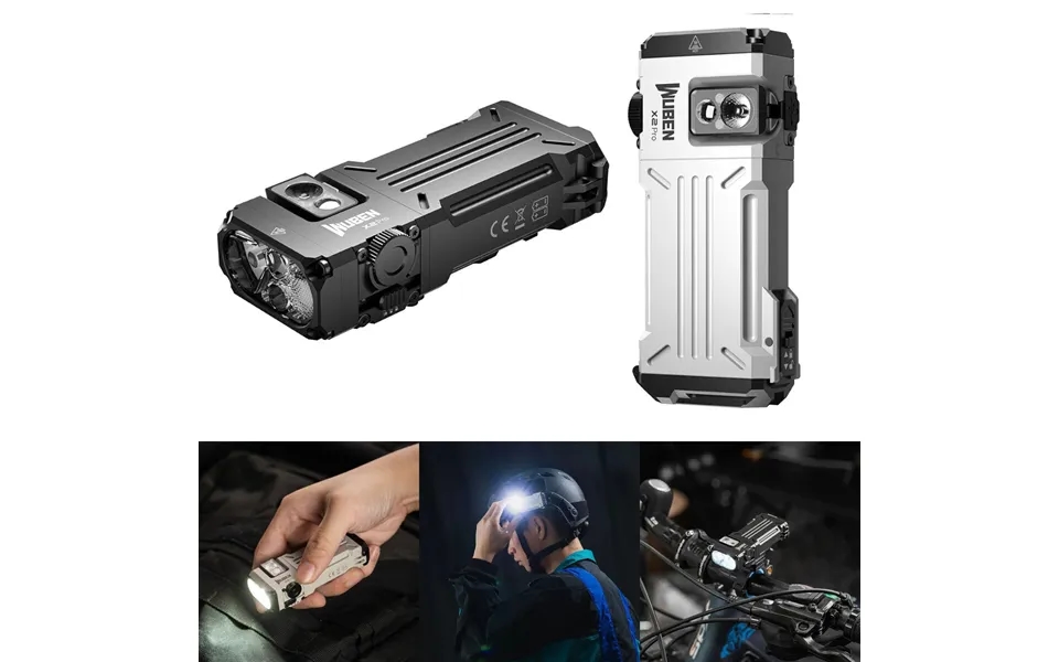 Wuben X2 Pro 1500 Lumens Edc Rechargeable Flashlight Multi Purpose Heavy Duty Tactical Flashlight With Sidelight Portabl