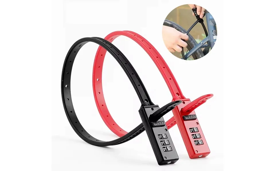 Xanes 3-digit Portable Bike Lock Cable Tie Combination Lock Bicycle Helmet Password Lock Anti-theft Keyless Lock For Cyc