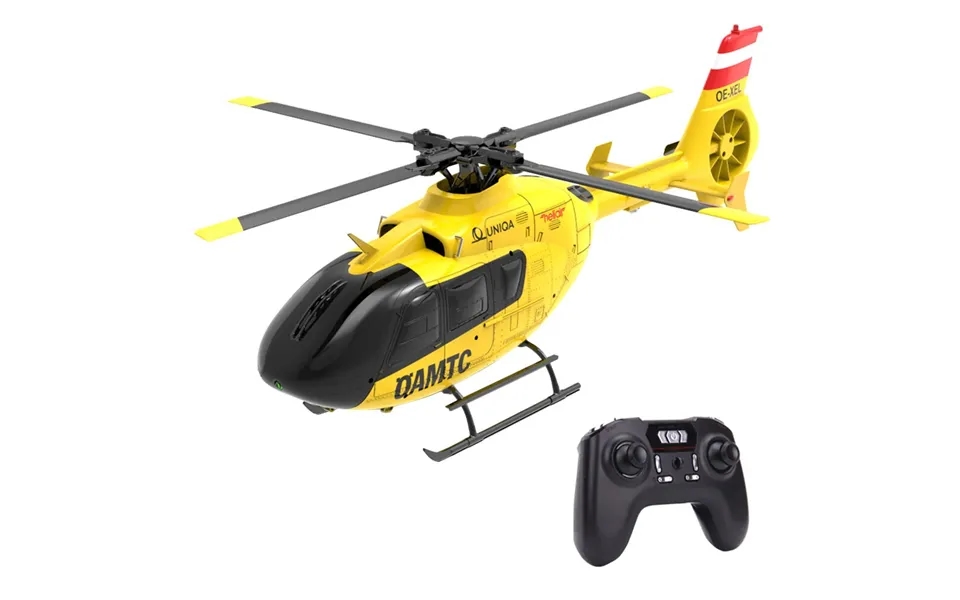 Yxznrc F06 2.4g 6ch 1 36 Ec135 Scale Yellow Fuselage Flybarless Rc Helicopter Rtf