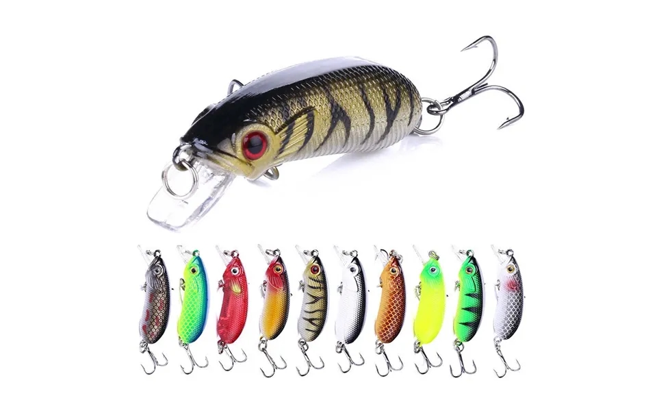 Zanlure 10pcs Slow Sinking Minnow Fishing Lures 7g Wobbler Crankbait Artificial Hard Bait For Bass Trout Pike
