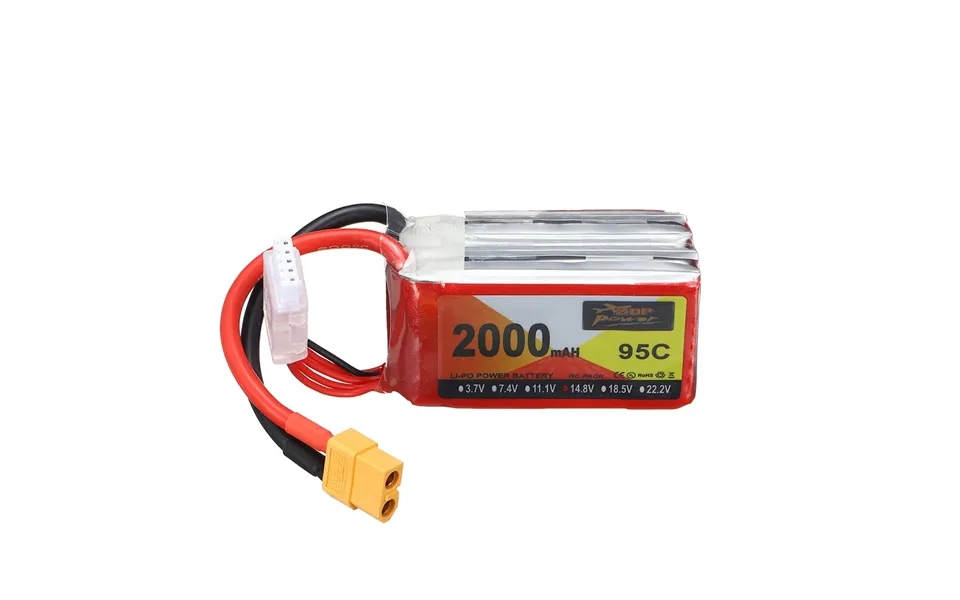 Zop Power 14.8v 2000mah 95c 4s Lipo Battery Xt60 Plug For Rc Drone