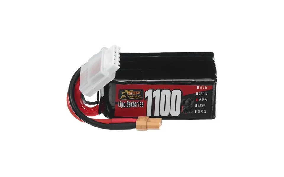 Zop Power 4s 15.2v 1100mah 60c 16.72wh Lipo Battery Xt30 Plug For Geprc Tern Lr40 Fpv Racing Drone