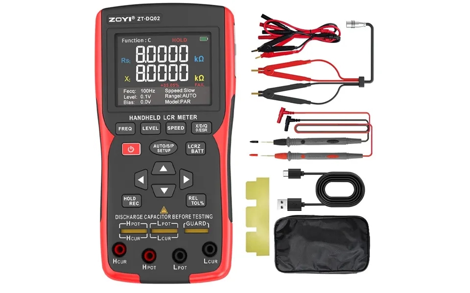 Zoyi Zt-dq01 Zt-dq02 Digital Lcr Bridge Tester Meter Portable Handheld 0