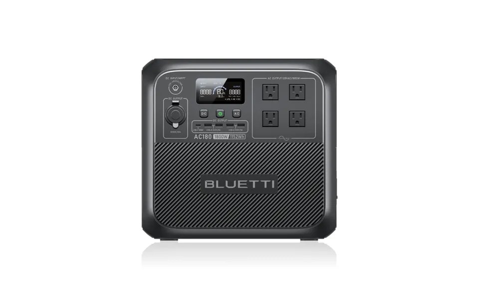 Bluetti Ac180 Solar Portable Power Station 1,800w 1,152wh - Ac180 1,800w