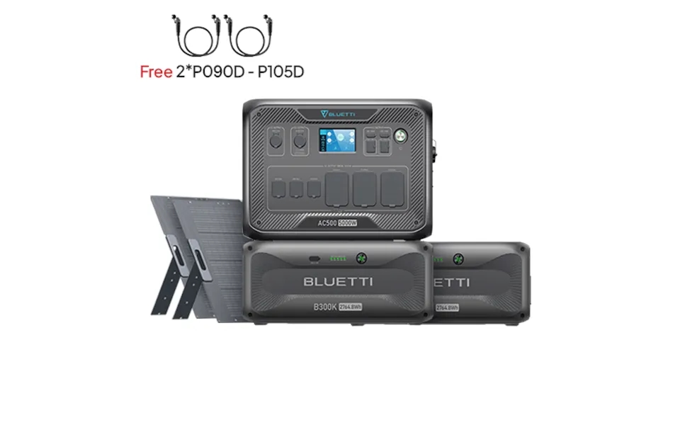 Bluetti Ac500 2*b300k 2*pv350d Whole-home Battery Backup Power 5000w Pure Sine Wave Inverter