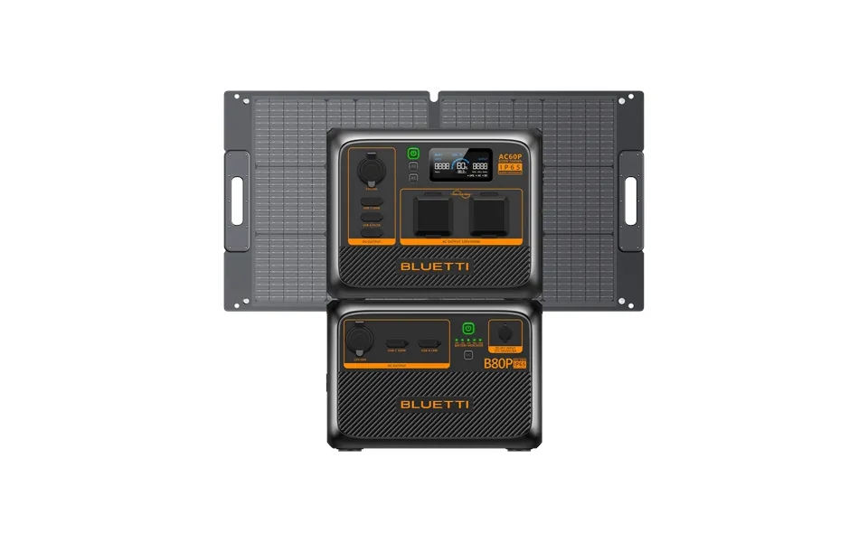 Bluetti Ac60p Portable Power Station 600w 504wh - Ac60p B80p Sp100l 600w,1310wh,100w Solar Kit