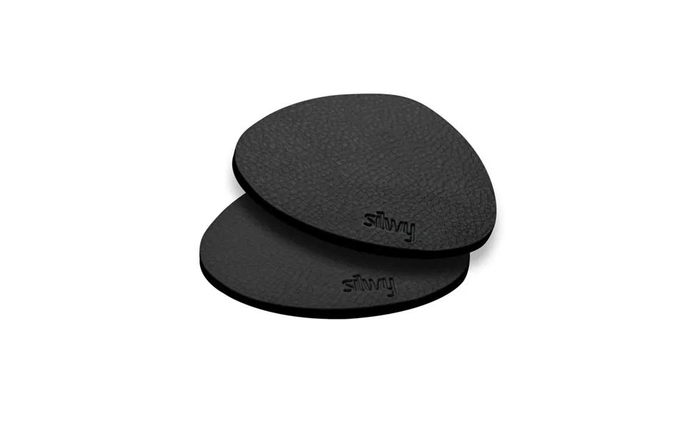 Silwy Fancy Shape Metal Nano-gel Pads Coasters For Magnetic Glasses - Black