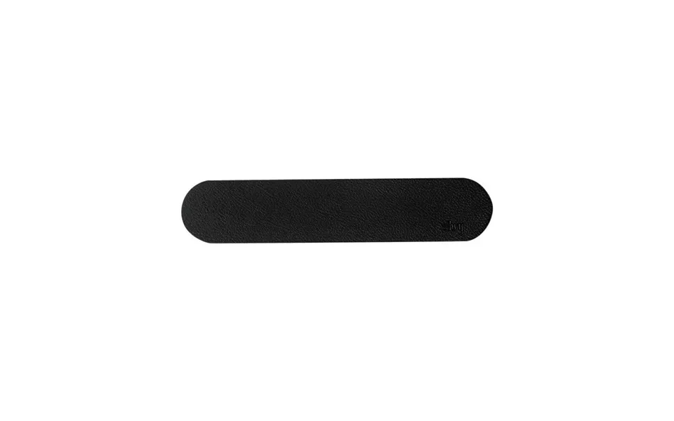 Silwy Leather Metal Strip For Glasses, Pins And Hooks - Black Leather