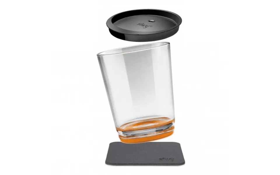 Silwy Magnetic Plastic Drinking Cup With Lid - Hup Orange