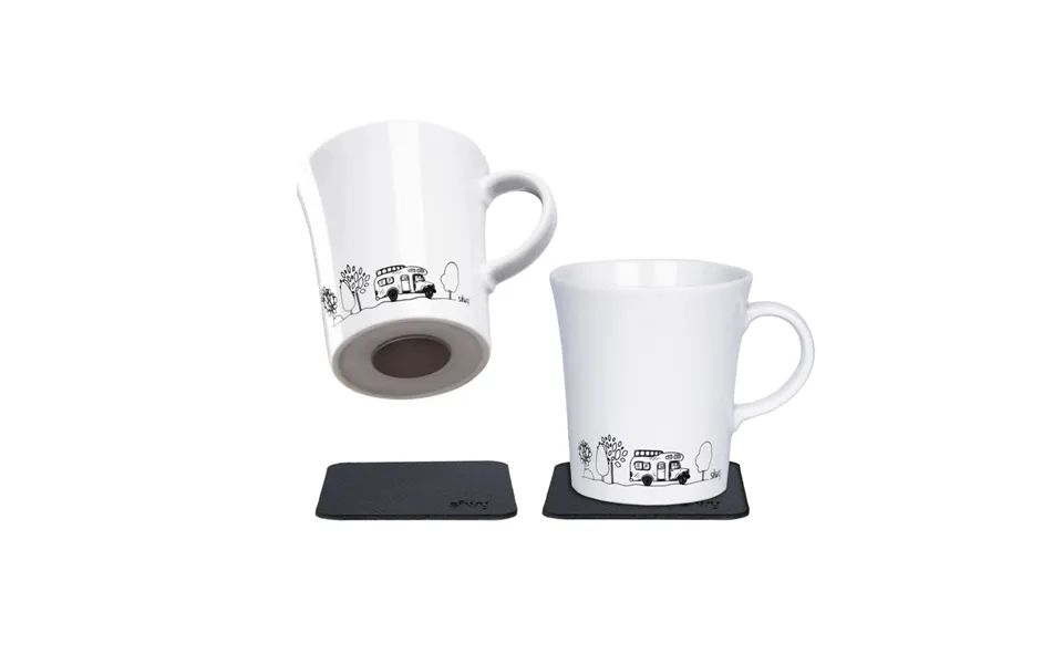 Silwy Porcelain Magnet Camping Mugs 2pack