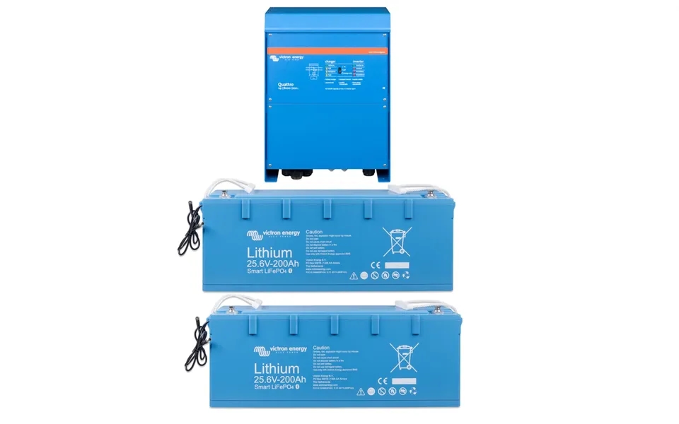 Victron Inverter Charger With Lithium Smart Batteries Quattro 8kva 10kwh Lithium 24v 400amp Silent Generator