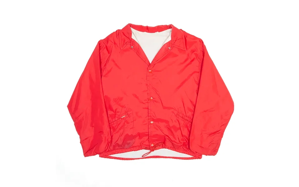 100 Club Red 80s Nylon Coach Jacket Womens L