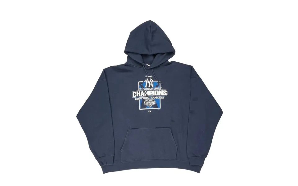 2009 New York Yankees Majestic Mlb Hoodie - 2xl Navy Cotton Blend