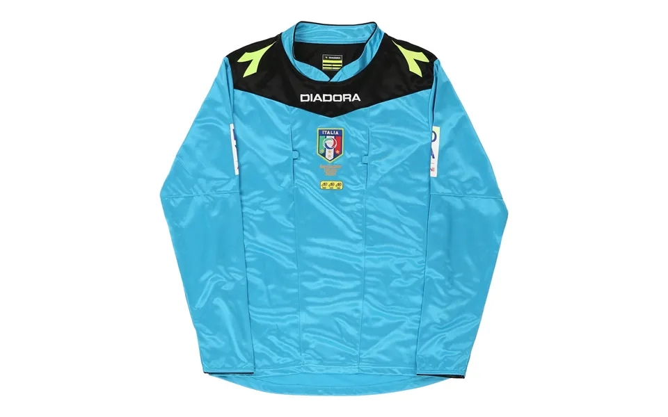 2015-16 Italy Referee Diadora Football Football Shirt - Small Blue Polyester
