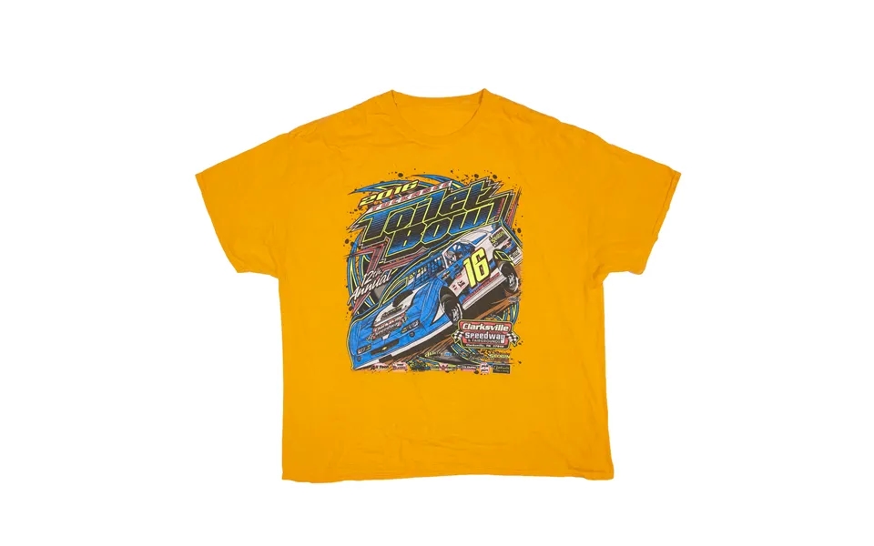 2016 Tuckasec Toilet Bowl Racing T-shirt Orange Short Sleeve Mens 2xl