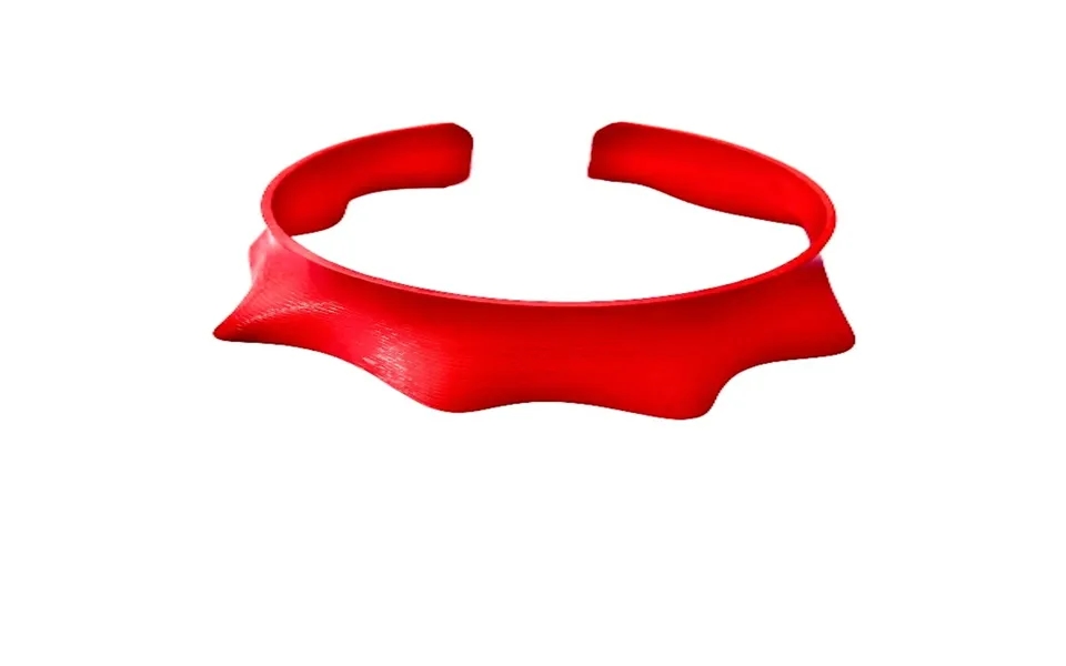 3d Printed Necklace & Headband In Red Size O S