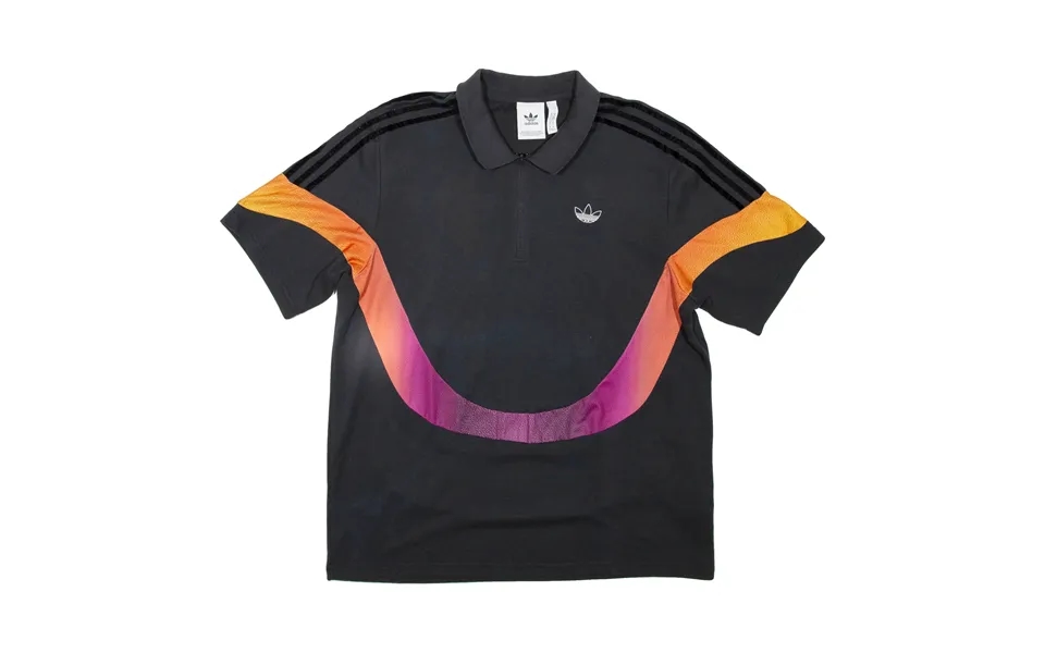 Adidas Collared Mens T-shirt Black 1 4 Zip M