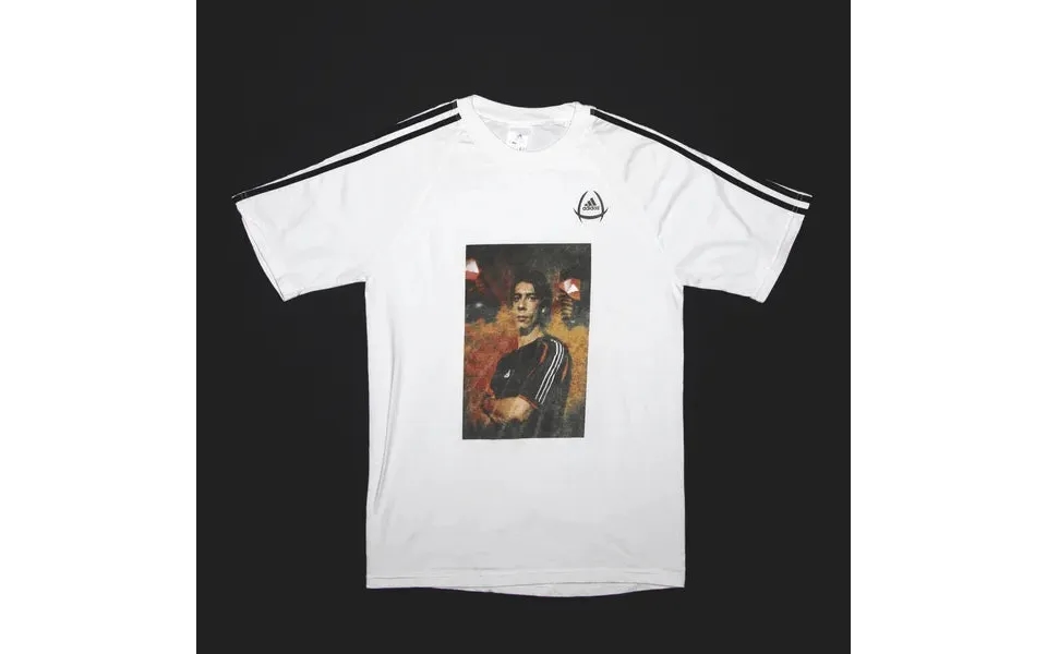 Adidas Football Sports White Short Sleeve T-shirt Mens S