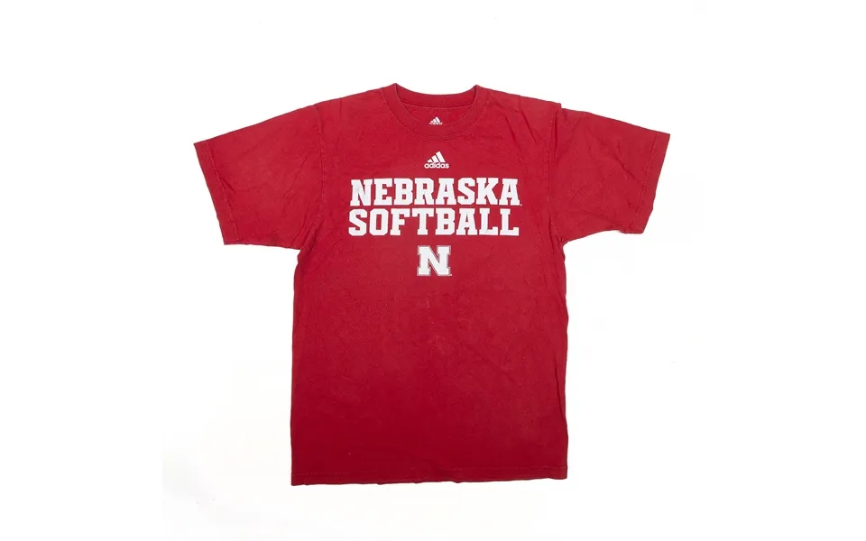 Adidas Nebraska Softball Sports T-shirt Red Usa Short Sleeve Mens M