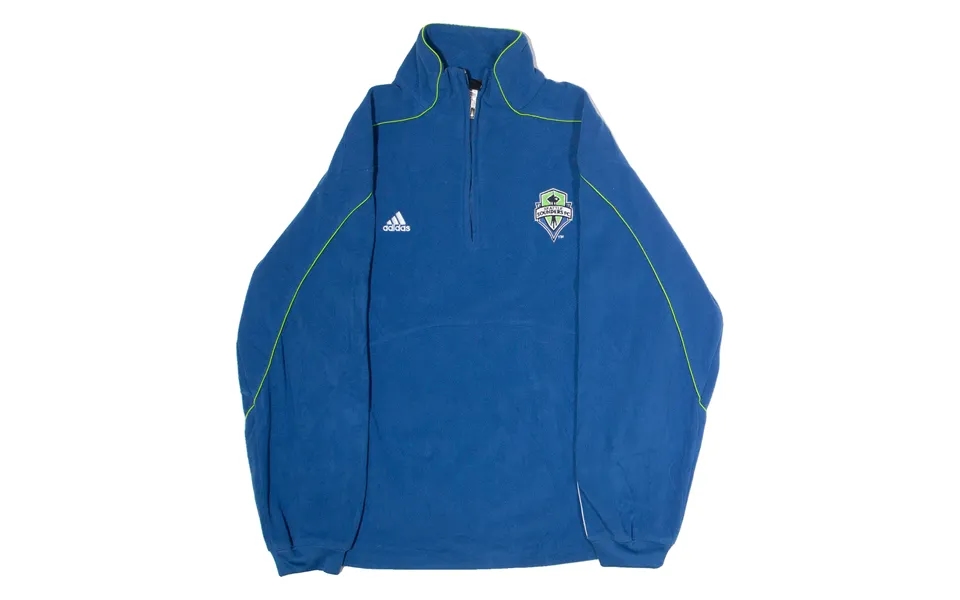 Adidas Seattle Sounders Fc Boys Fleece Blue 1 4 Zip L