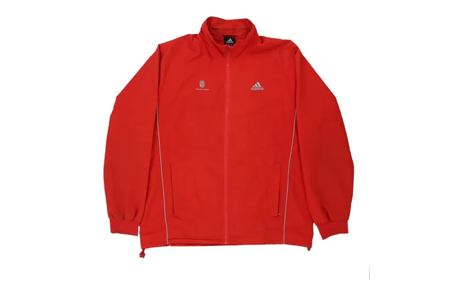 Adidas Track Jacket - Medium Red Polyester Size Medium
