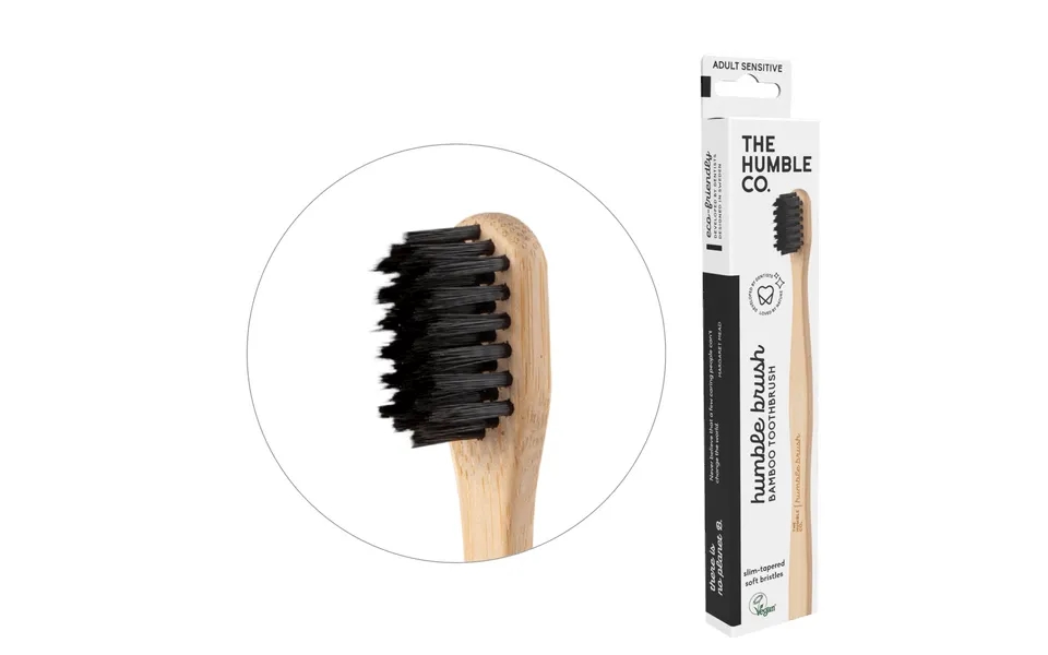 Adult Sensitive Bamboo Toothbrush - Black