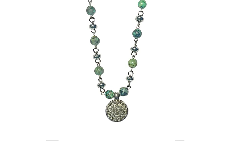 African Turquoise Coin Necklace