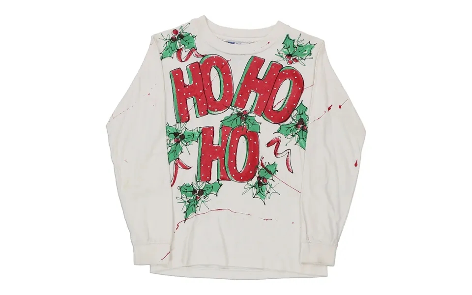 Age 10 Alexis Lea Christmas Long Sleeve T-shirt - Medium White Cotton Size Medium