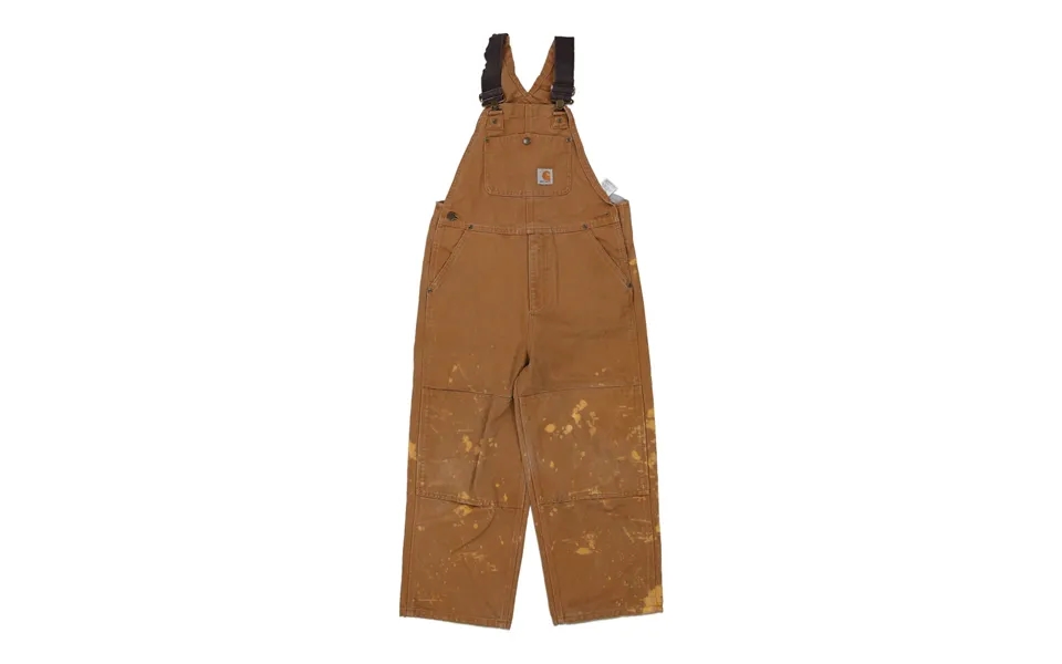Age 10 Carhartt Double Knee Dungarees - Large Beige Cotton Size Large