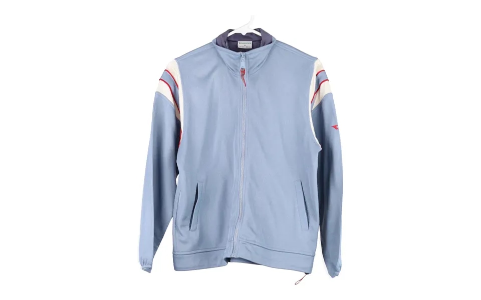 Age 11-12 Diadora Track Jacket - Large Blue Polyester