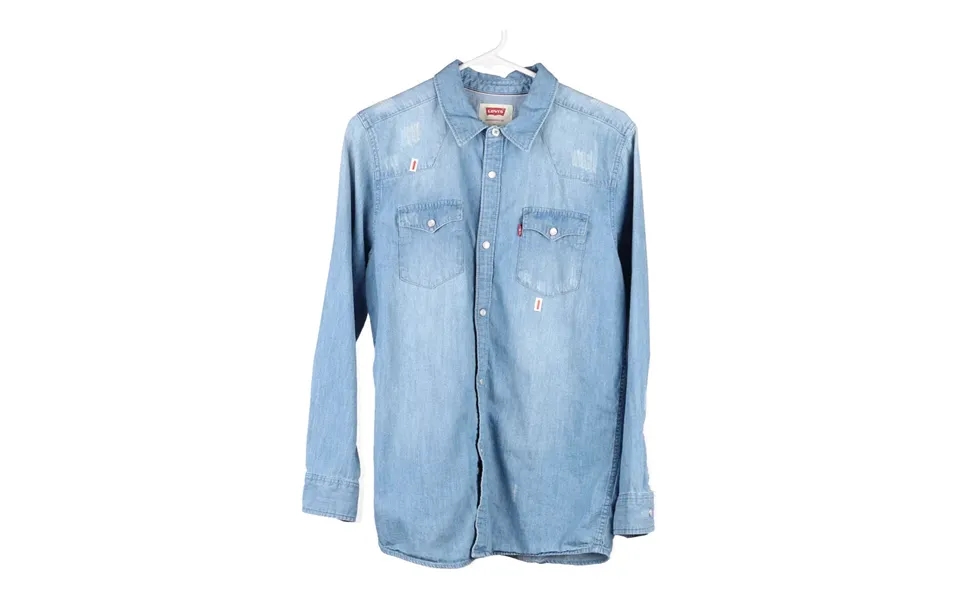 Age 13-15 Levis Denim Shirt - Xl Blue Cotton