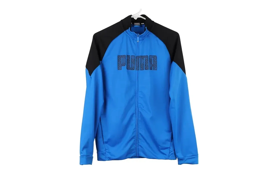 Age 15-16 Puma Spellout Zip Up - Xl Blue Polyester